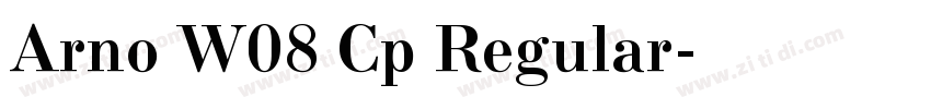 Arno W08 Cp Regular字体转换